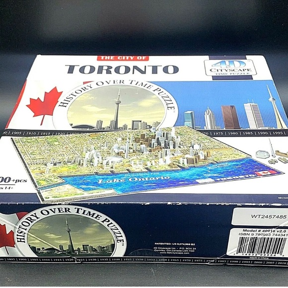4D Cityscape Time Jigsaw Puzzle The City of Toronto Layer Map 1000+ Pieces - Picture 4 of 12